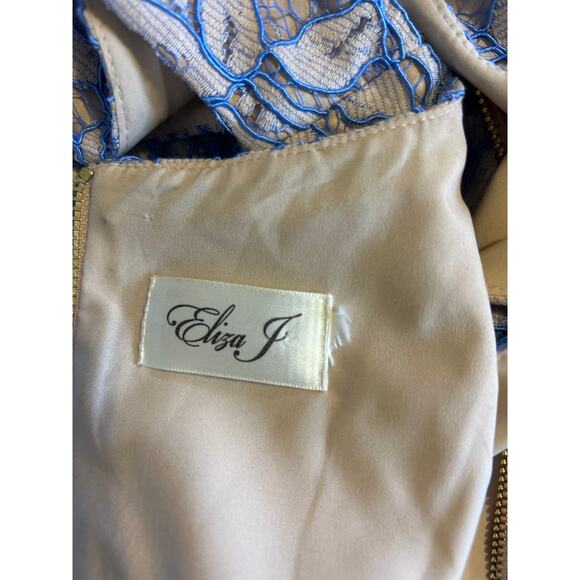 Eliza j | Blue/Neutral Lace Shift Dress | Medium - Picture 15 of 16